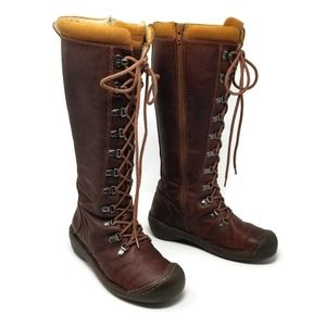 Keen Clara High Leather Lace Up Boots Size 7